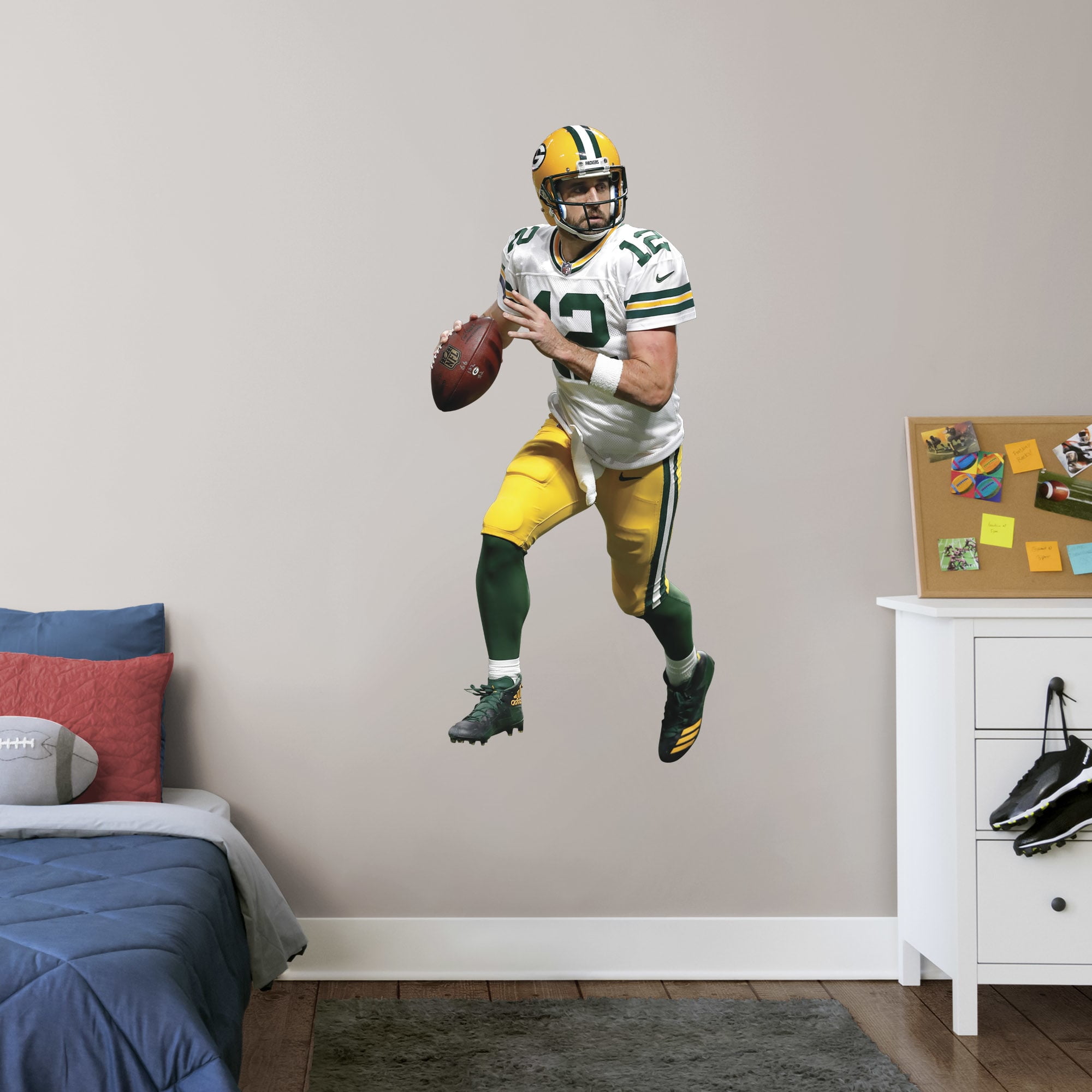 Fathead Aaron Rodgers Away Giant Officially Licensed NFL Removable
