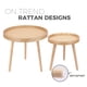 thumbnail image 4 of Juego de mesa de café ZYBT de ratán bohemio natural redondo (2 piezas), 4 of 8