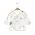 thumbnail image 3 of Newborn Baby Boys Girls Side Snap Shirts Cute Graphic Print Cotton Long Sleeve Kimono Bodysuits Unisex Infant Comfy Tee Shirts Top, 3 of 3