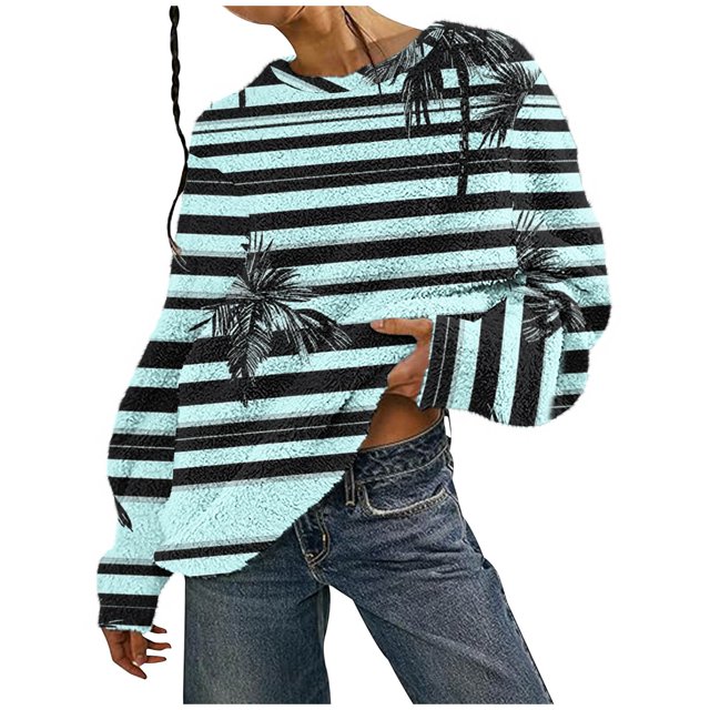 Bowake Chandails pour Femmes à Manches Longues Surdimensionnés, Chandails en Molleton Douillets, Mode Hiver, Hauts en Molleton