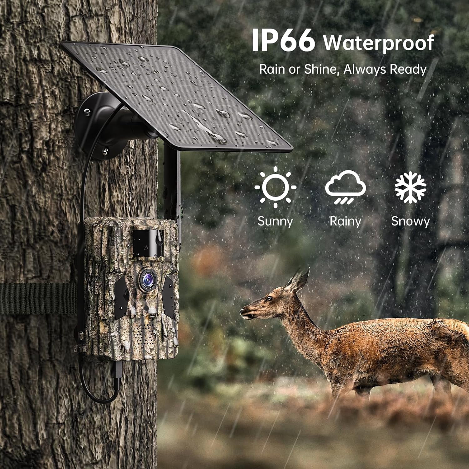 SEHMUA 3rd Cellular Trail Cameras with 48MP Photo 2K Live Streaming, 4G LTE Unlimited Data Plan Built-in SIM Card, 4W Solar Powered Game/Deer Cam No Glow Flash with Motion Activated -Camouflage