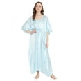 thumbnail image 2 of Gypsie Blu Satin Silk Kaftan for Women Sleepwear Maxi Dress Adjustable Nightgown Plus Size Kimono Sleeve Ladies Caftan Online, 2 of 7