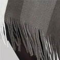 thumbnail image 4 of Joli Poncho (Gris & Noir) Châle Chaud Doux et Rayé avec Franges pour l'Automne Hiver, 4 of 5
