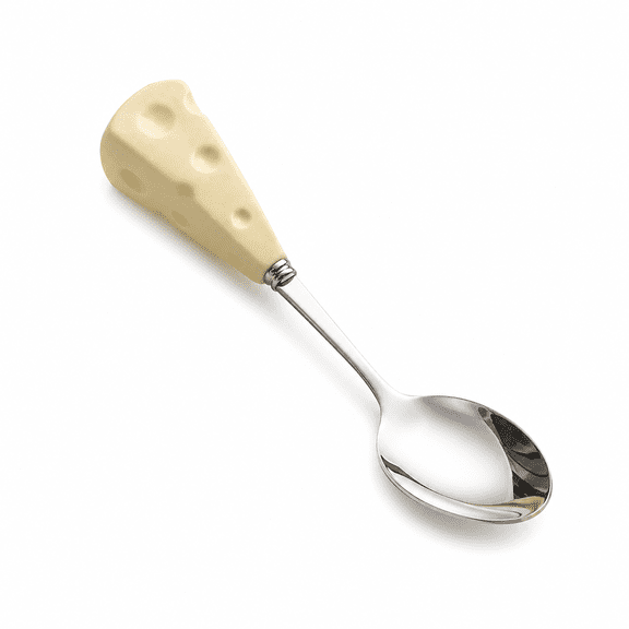 Stainless Steel Cheese-Shaped Handle Flatware Set, Fork Spoon Knife for Kids & Kitchen Use