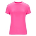 thumbnail image 5 of Otvok Summer T-Shirt for Women Solid-Color Slim-Fit Crew Neck Short-Sleeve Tops Casual Blouses, 5 of 6