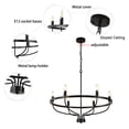 thumbnail image 5 of 28.5in 6-Light Gold / Black Chandelier Vintage Candle Chandelier Light Fixture Dining Room Chandelier Over Table for Living Room,Kitchen Island,Bedroom,E12, 5 of 18
