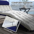 thumbnail image 6 of Outsunny Folding Chaise Lounge Pool Chair with 4-level Reclining Back, Outdoor Sun Tanning Chair with Cushion, Side Pocket, Headrest, Navy Blue, 6 of 9