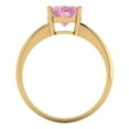 thumbnail image 4 of Clara Pucci 14K Yellow Gold 2ct Pink Solitaire Ring for Women, 4 of 7