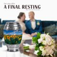 thumbnail image 4 of JAGASY Sunflower Burial Urn for Mother, Blue Tiny Keepsake Urns for Human Ashes for Women, Sunset Mountain Sunflower Decorative Urns for Mom & Dad, Cremation Urn for ashes, (3 Inch), 4 of 7