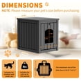 thumbnail image 6 of Favory Hidden Cat Litter Box Enclosure Furniture, Indoor Outdoor Cat House Side Table with Openable Door & Raised Floor, Easy Clean Assemble, Black, 6 of 9
