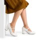 thumbnail image 4 of Zapatos DREAM PAIRS Mary Jane con Tira en T y Tacones Bajos Anchos Blancos, 4 of 6