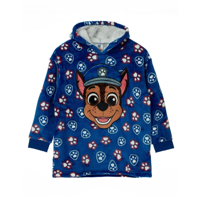 Manta portátil con capucha Paw Patrol para niños, forro polar Blue Chase