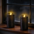 thumbnail image 5 of Battery-Operated Warm White LED Flameless Candles, Black, 5.5", 2 Count, Halloween by Way To Celebrate, 5 of 8