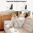 thumbnail image 5 of 88" Loveseat Sofa with Storage Ottoman Adjustable Armrest 3-Seat L-Shaped Sectional Couch for Living Room Beige, 5 of 11