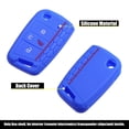 thumbnail image 4 of Unique Bargains 2 Pcs Étui de Protection en Silicone Bleu Mer 4 Boutons pour Télécommande VW Tiguan, 4 of 7