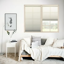Regal Living Cordless Light Filtering Polyester Pleated Shades, Ecru - 57.5 in. W x 64 in. L