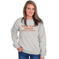 thumbnail image 3 of Scary Without A Costume Halloween Unisex Plus Fleece Graphic Sweatshirt Brisco Brands 5X, 3 of 5