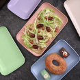 thumbnail image 7 of Queroig Serving Plate Food Grade Stackable Plastic Nordic Style Table Snack Serving Plate Dessert Tray Home Supplies, 7 of 7