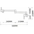thumbnail image 5 of Grifo de cocina de acero inoxidable Laklulu S304, grifo de cocina para fregadero de pared, grifo de agua fría individual, grifo plegable para lavabo, grifo de doble interruptor, dibujo, 5 of 5