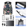 thumbnail image 6 of Vsdgher Vintage Floral Print Unisex Large Capacity Bookbag Schoolbag Casual Daypack for High School/College/Teens/Travel/Work, 6 of 8