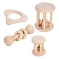 thumbnail image 2 of 4 Piezas De Juguetes De Madera Para Bebés, Juguetes De Sonajero De Madera De Coordinación Para Niños Y Bebés, 2 of 9