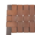 thumbnail image 6 of SAFAVIEH Paxton Woven Leather Barstool with Footrest, Cognac, 6 of 7