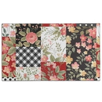 Pioneer Flower Floral Print Pattern Door Rugs,Washable Non Slip Door Mats Indoor,Decorative Door Mats,Entry Mat Indoor for Entrance,Bedroom,Kitchen,Bathroom,17"x30"