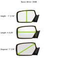 thumbnail image 4 of 12-14 Audi A7, 14-15 Audi RS7 Right Passenger Convex Mirror Glass Lens w/ Adhesive USA. without optional backing plate, 4 of 7