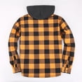 thumbnail image 3 of TANSILING Men's Hooded Flannel Shirt Jacket Fleece Lined Plaid Warm Casual Coat, 3 of 5