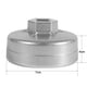 thumbnail image 2 of Llave de filtro de aceite con tapa, 14 estrías 65 mm Llave de filtro de aceite de aluminio Zócalo Tapa de la carcasa Llave de extracción Tapa Llave del Spptty reparación de automóviles, 2 of 8