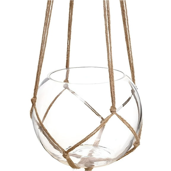 LAMIRO 2Pcs Macrame Plant Hanger Large for Pot Extra Long No Tassel Cotton Rope Hanging Plant Holder