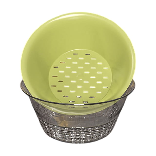 Bfogop Deep Plastic Strainer Colander with Handle – Made of Food Safe BPA-Free Plastic - Durable and Dishwasher Safe - Use for Pasta, Noodles, Spaghetti, Vegetables and More