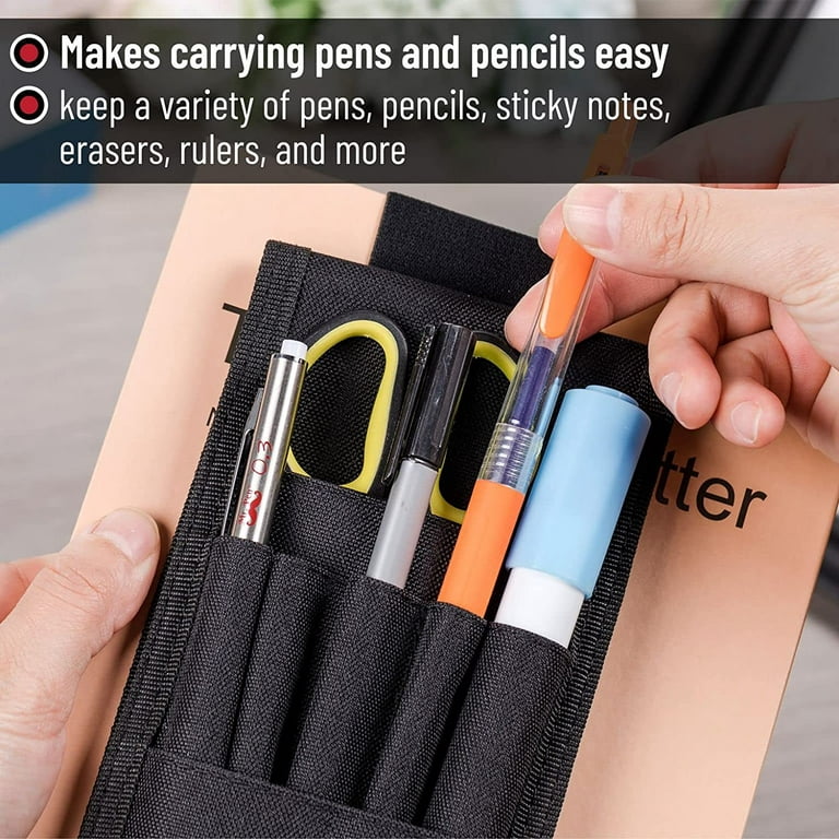 Mr. Pen- Adjustable Elastic Band Pen Holder, Pen Holder for Notebook, Planner Pen Holder, Black