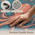 thumbnail image 6 of ODIKA 8'x10' Washable Area Rug Retro Vintage Nautical Border Wave Creature Motif Circle Octopus Refined for King Size Bedroom Under Bed, Master Suite, Non-Shedding, Easy Care, 6 of 7