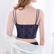 thumbnail image 4 of Gibobby Sujetador de encaje Camisola Bralette Sujetador bandeau Sujetador de encaje Mujeres Niñas Deportes Dail Favo Sujetadores deportivos para mujer(Azul oscuro,XL), 4 of 4