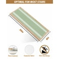 thumbnail image 5 of Sage Green Stair Treads for Wooden Steps Indoor Runner Rug Carpet, Farmhouse Sage Green White Striped 4 Pieces Peel and Stick Staircase Step Treads Covers Washable Throw Door Mats, 30"x8", 5 of 5
