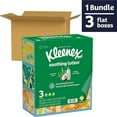 thumbnail image 3 of Kleenex Soothing Lotion Facial Tissues with Coconut Oil, 3 Flat Boxes, 120 Tissues per Box, 3-Ply (360 Total Tissues), Packaging May Vary, 3 of 5