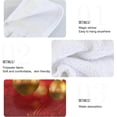 thumbnail image 5 of SKYSONIC 2 PCS Christmas Golden Baubles Hand Towels with Hanging Loop for Bathroom and Kitchen, Hanging Band Towel - Xmas Winter New Year Kitchen Dish Cloth and Bathroom Hand Towels Set , 12"x17", 5 of 6