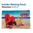 thumbnail image 4 of Flaskamite XL Beach Bag Tote with Zipper Closure, Extra Pouch and Rope Handles, Best Summer Holiday, 4 of 7