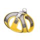 thumbnail image 3 of Greeniant Conjunto de correa para el pecho para mascotas, chaleco ajustable acolchado con bolsillos, ropa de entrenamiento para correr, arnés con cuello Suministros para perros amarillo gris Greeniant PT003767-03, 3 of 6