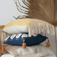 thumbnail image 5 of Creative Co-Op Stonewashed Cotton Slub Lumbar Pillow with Dot Pattern and Fringe, 5 of 5