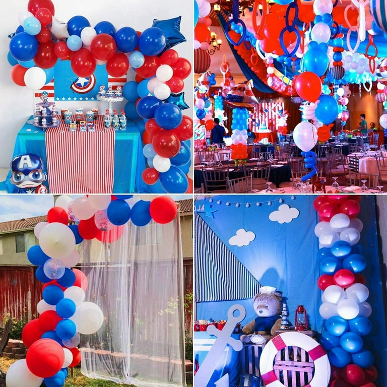 Zomiboo 45 Pieces Nautical Balloons Nautical Party Latex Balloons  Decorations Anchor Sailboat Decorations for Kids Boys Birthday Blue white  red : Buy Online at Best Price in KSA - Souq is now