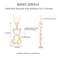 thumbnail image 6 of Rosec Jewels Cute Cat Pendant Necklace with Diamond for Women (HI-SI Quality) - with Chain - Ready to Gift, 14K Yellow Gold, 6 of 7