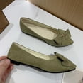 thumbnail image 4 of Womens Pointed Toe Suede Ballet Flats Bow-Knot Slip-Ons Dressy Casual Comfortable Wear to Work Loafers Bronze 9(42), 4 of 6