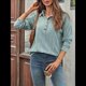 thumbnail image 5 of Blusas Holgadas de Larga con Botones y Solapa de Color Liso para Mujer, Otoño e Invierno Verde Oscuro XXL, 5 of 10