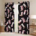 thumbnail image 2 of Feelyou Pink Bowknot Boot Black Out Curtains for Kids, Western Cowgirl Cowboy Curtains Pack of 2 (42x63 Each), Cartoon Stars Print Bedroom Curtains, Black Out Curtains Decor, 2 of 6