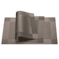 thumbnail image 1 of Individuales Manteles 450x300mm 2uds PVC Mesa Lavable Tejido Individual Mantel, Café, 1 of 5