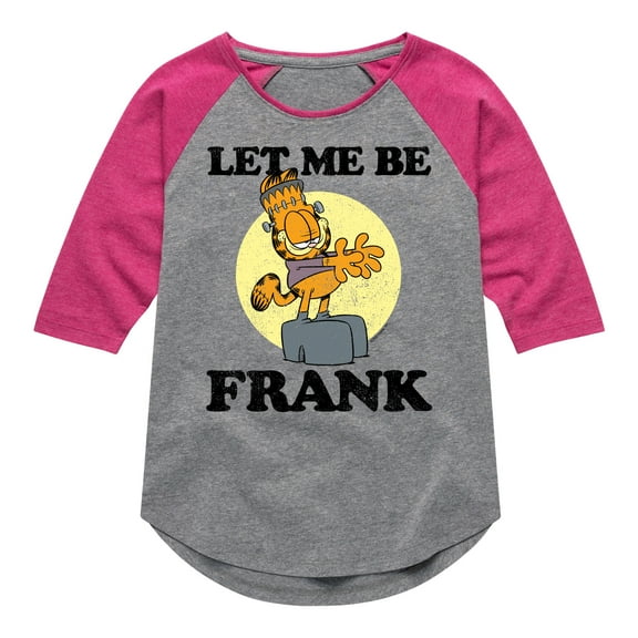Garfield - Let Me Be Frank - Toddler And Youth Girls Raglan Graphic T-Shirt