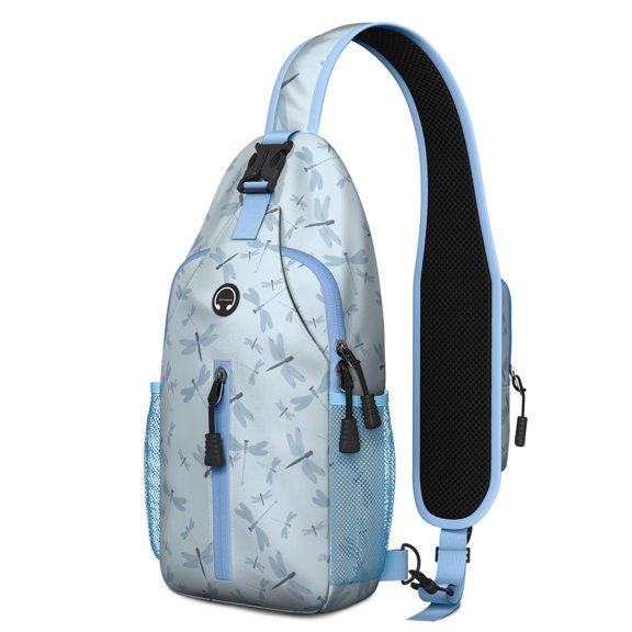 Dragonfly Print Sling Backpack, Lightweight Crossbody Daypack with Nature Lover Insect Pattern, Artistic Dragonfly Design, Anti-theft Travel Bag for Outdoor Activities, Daily Commute, Gym Use