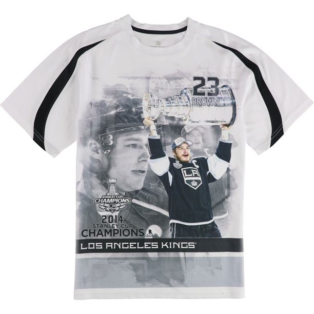 Level Wear Mens LA Kings 2014 Stanley Cup Graphic T-Shirt, brown23, XL